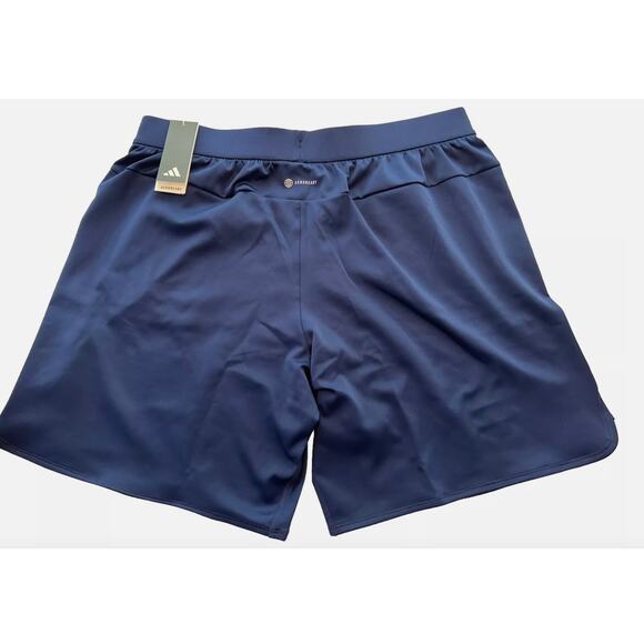 Adidas Mens Dark Blue Training Shorts Size 2XL 7" IC2043 Running Sportswear New - Picture 2 of 16